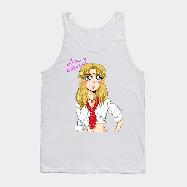 90's Anime Mia Colucci Backgroundless Tank Top by Designs by Lita